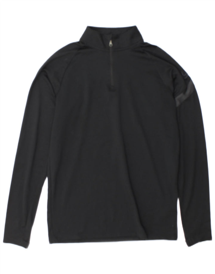 Nike Mens Dri Fit Graphic Zip Neck Pullover Tracksuit Top Small Black