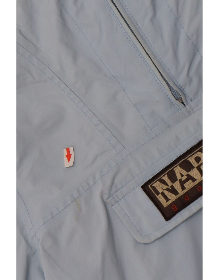 Napapijri Womens Oversized Hooded Pullover Rain Jacket UK 10 Small Blue