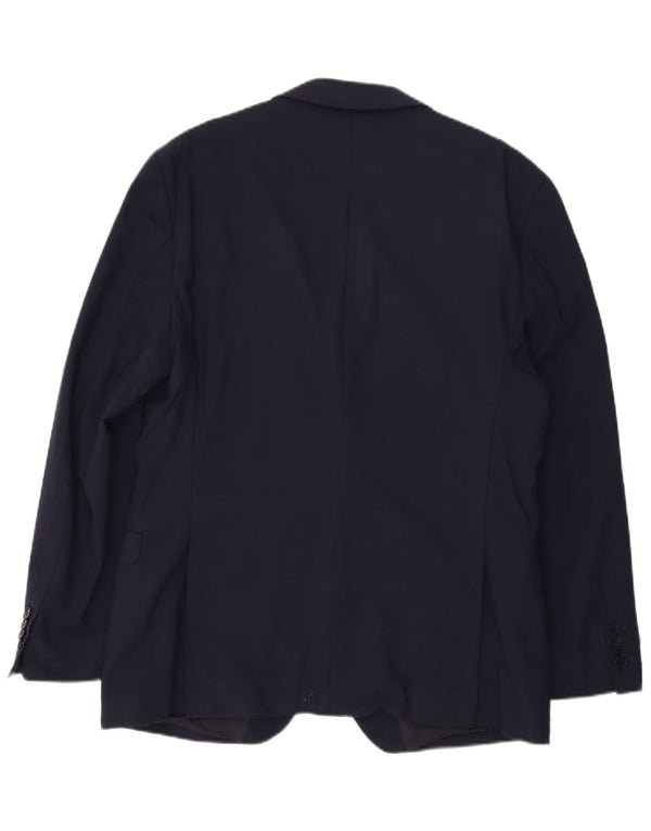 Ted Baker Mens Slim Fit 2 Button Blazer Jacket UK 46 3XL Navy Blue Wool