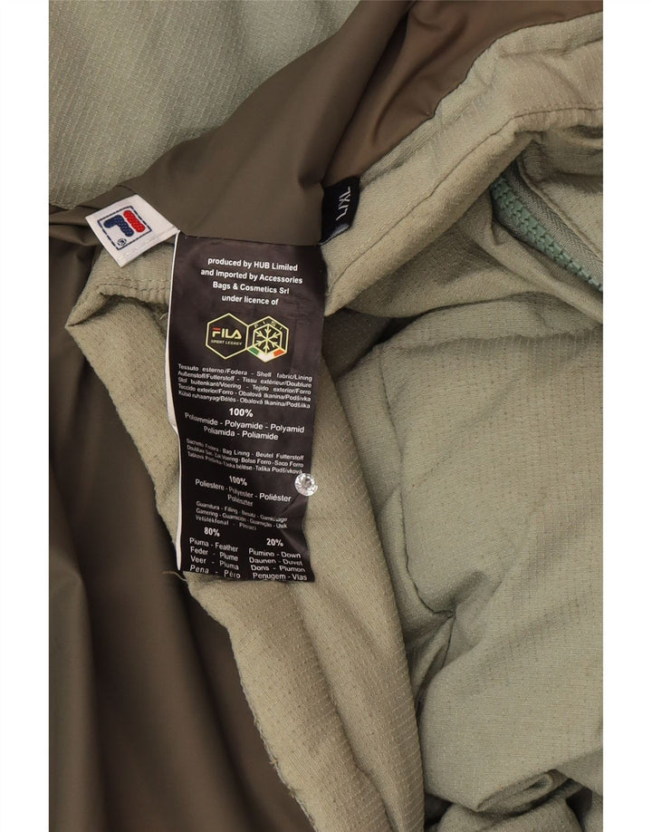 Fila Mens Padded Gilet UK 40 Large Green Polyamide