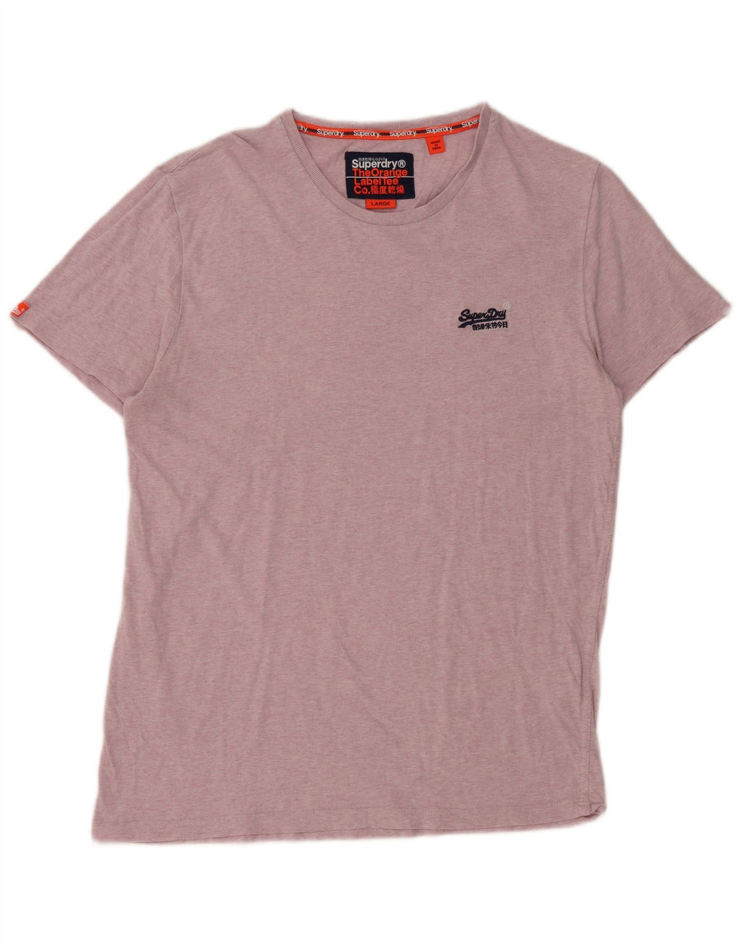 Superdry Womens T-Shirt Top UK 16 Large Pink Cotton