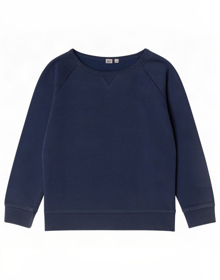 Gap Womens Sweatshirt Jumper UK 14 Medium Blue Cotton