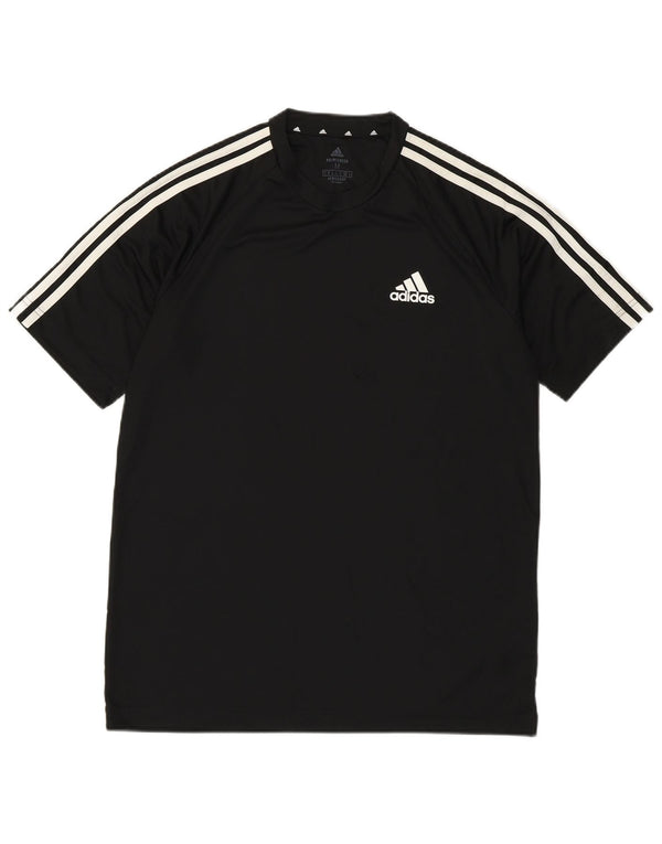 Adidas Mens Aeroready T-Shirt Top Medium Black Polyester