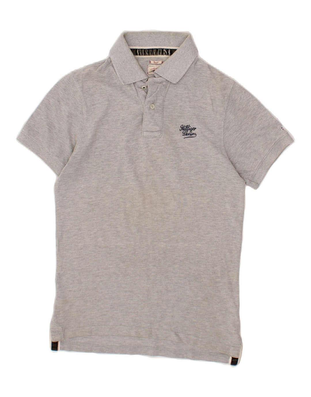 TOMMY HILFIGER Mens Polo Shirt Small Grey Cotton Vintage Tommy Hilfiger and Second-Hand Tommy Hilfiger from Messina Hembry 