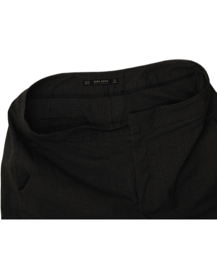 ZARA Womens Slim Cropped Trousers EU 40 Medium W30 L26 Grey Check Vintage Zara and Second-Hand Zara from Messina Hembry 