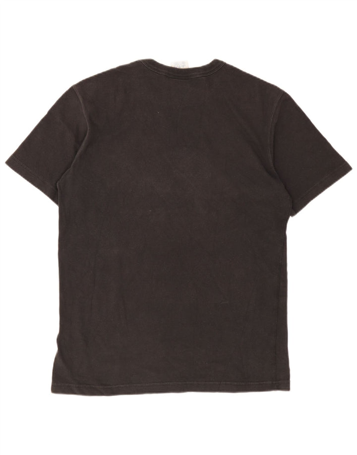 Champion Mens Graphic T-Shirt Top Medium Black Cotton