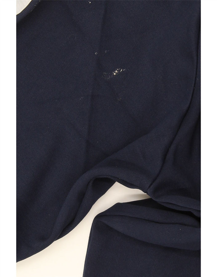 Nike Mens Zip Hoodie Sweater Large Navy Blue Colourblock Polyester