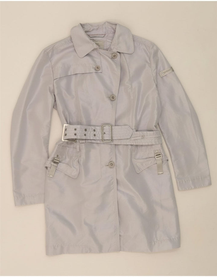 PEUTEREY Womens Trench Coat IT 48 XL Grey Polyester