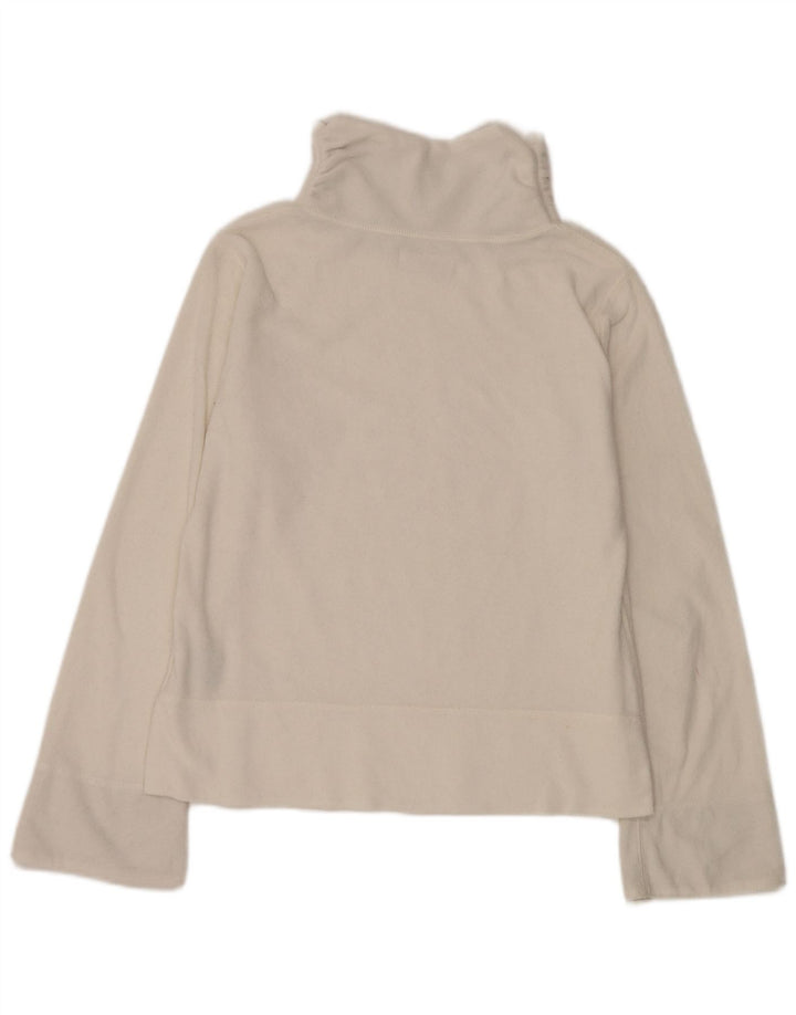 Roxy Womens Top Long Sleeve UK 19 Medium Off White Polyester