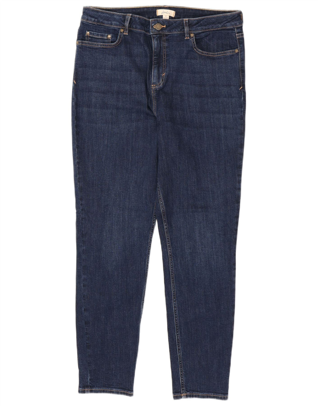 JOULES Womens Skinny Jeans UK 14 Large W32 L28  Navy Blue Cotton