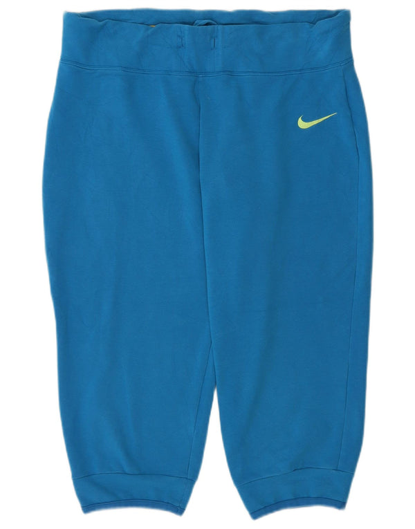 Nike Womens Dri Fit Capri Tracksuit Trousers Joggers US 12/14 Large Blue
