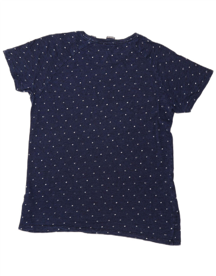 SCOTCH & SODA Mens T-Shirt Top XL Navy Blue Spotted Cotton