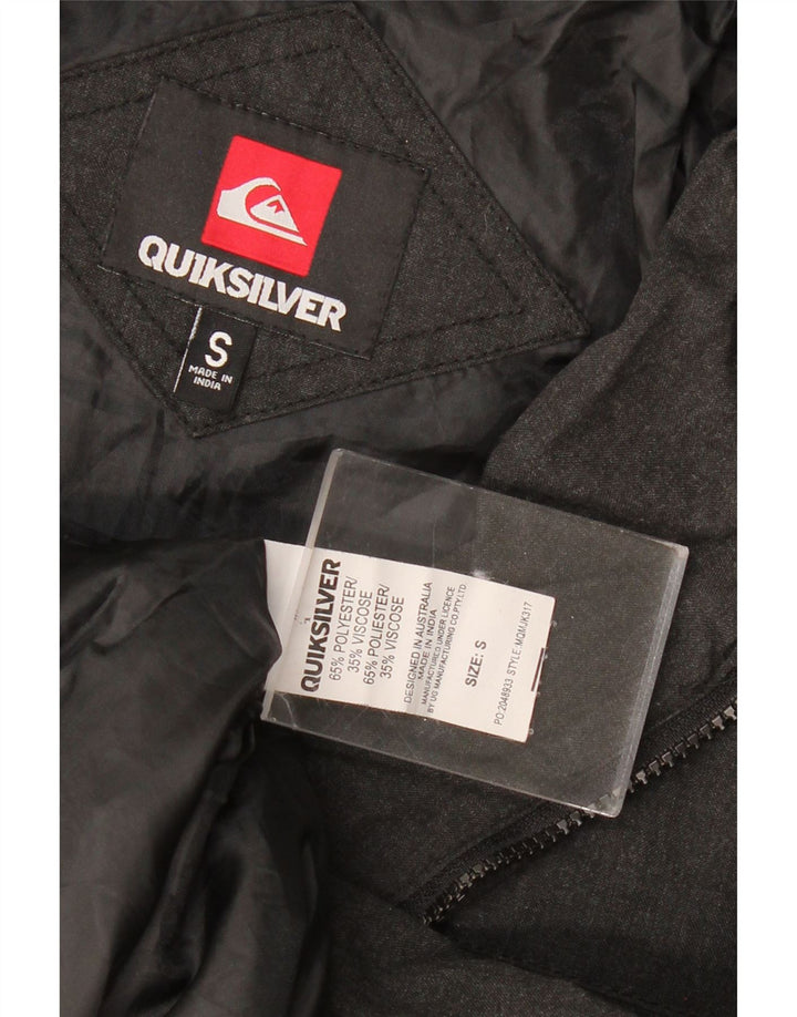QUIKSILVER Mens Military Bomber Jacket UK 36 Small Grey Polyester