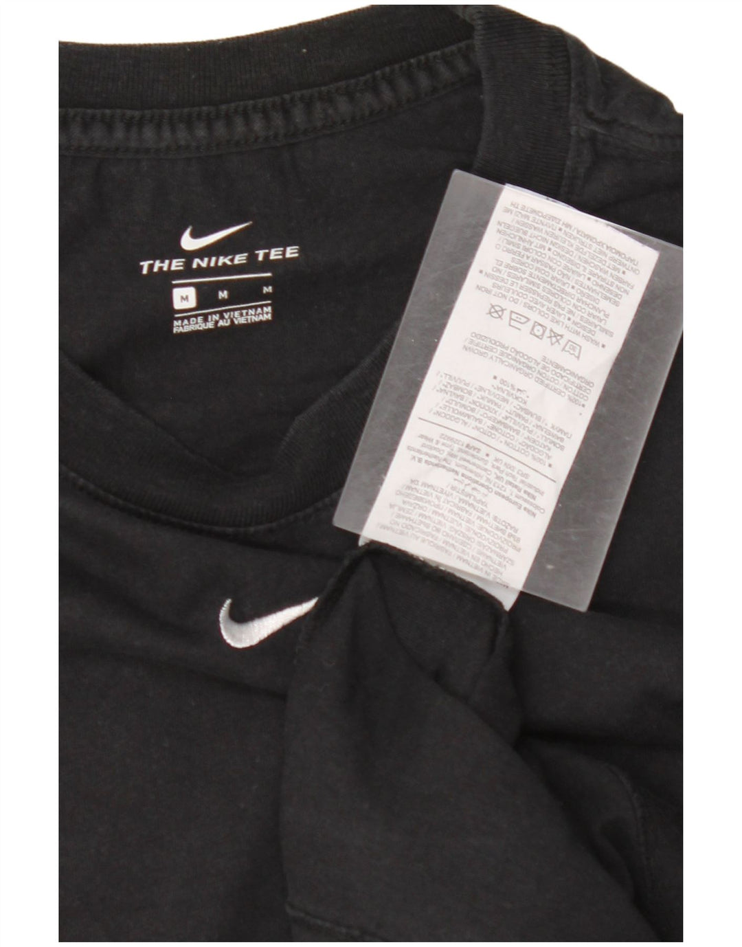 NIKE Womens T-Shirt Top UK 14 Medium Black Cotton