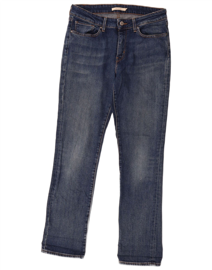 Levi's Womens 714 Straight Jeans W30 L30 Blue Cotton