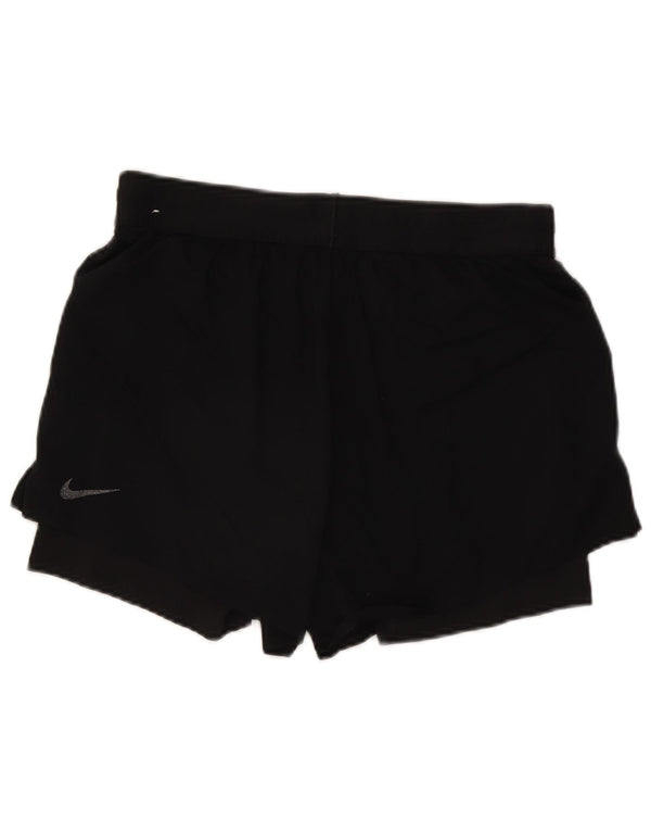 Nike Womens Dri Fit Sport Shorts UK 14 Medium Black Nylon