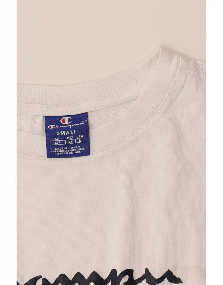Champion Mens Graphic T-Shirt Top Small White