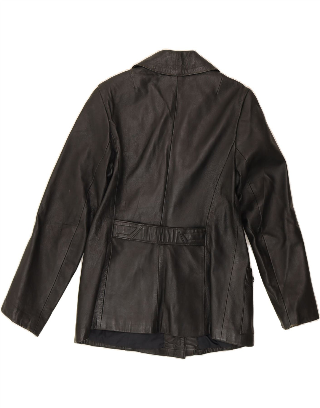 VINTAGE Womens Leather Jacket IT 42 Medium Black Leather Vintage Vintage and Second-Hand Vintage from Messina Hembry 