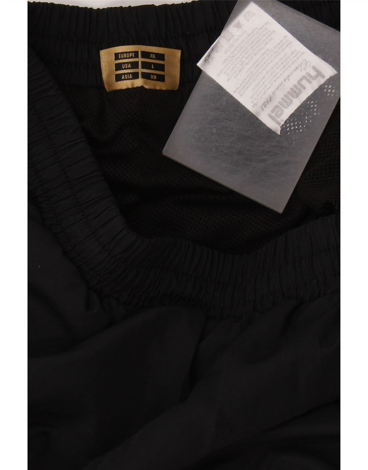 HUMMEL Mens Graphic Tracksuit Trousers Large  Black Polyester