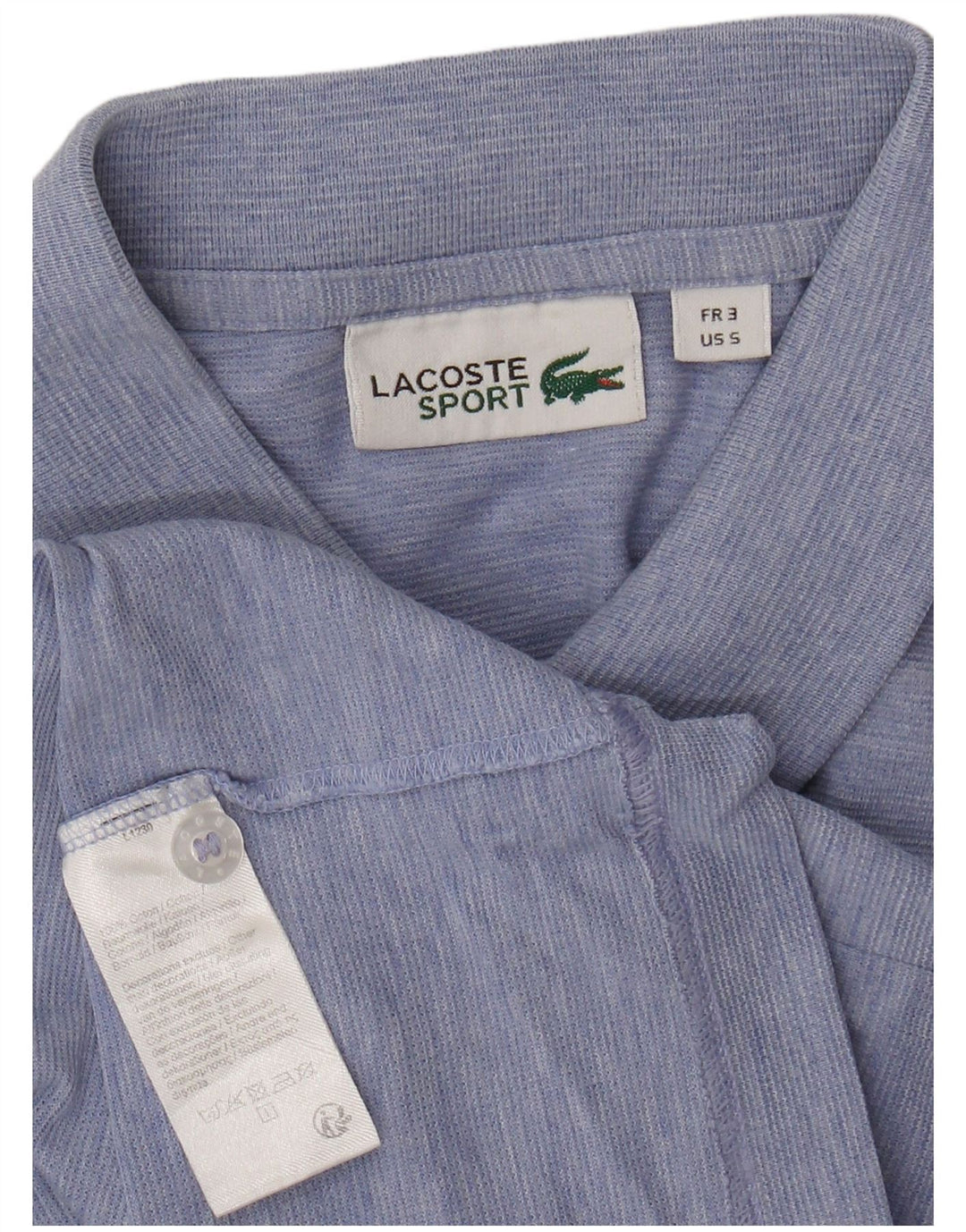LACOSTE Mens Polo Shirt Size 3 Small Blue Cotton