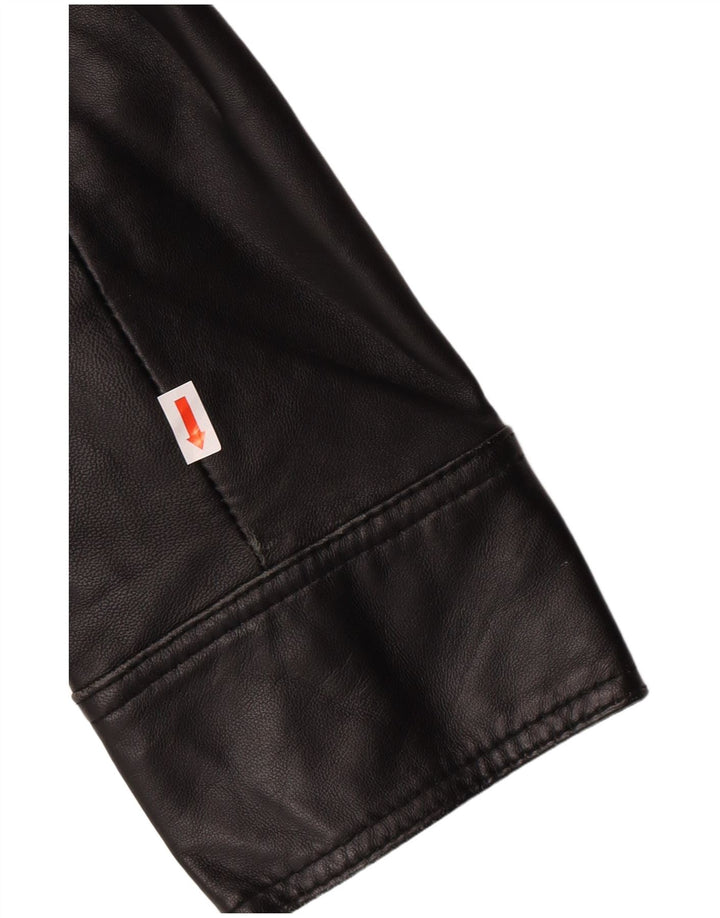 RICHMOND Womens Leather Jacket UK 18 XL Black Leather