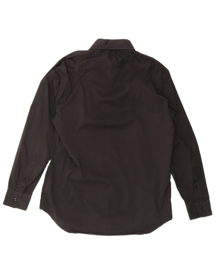 CALVIN KLEIN Mens Shirt Large Black Cotton
