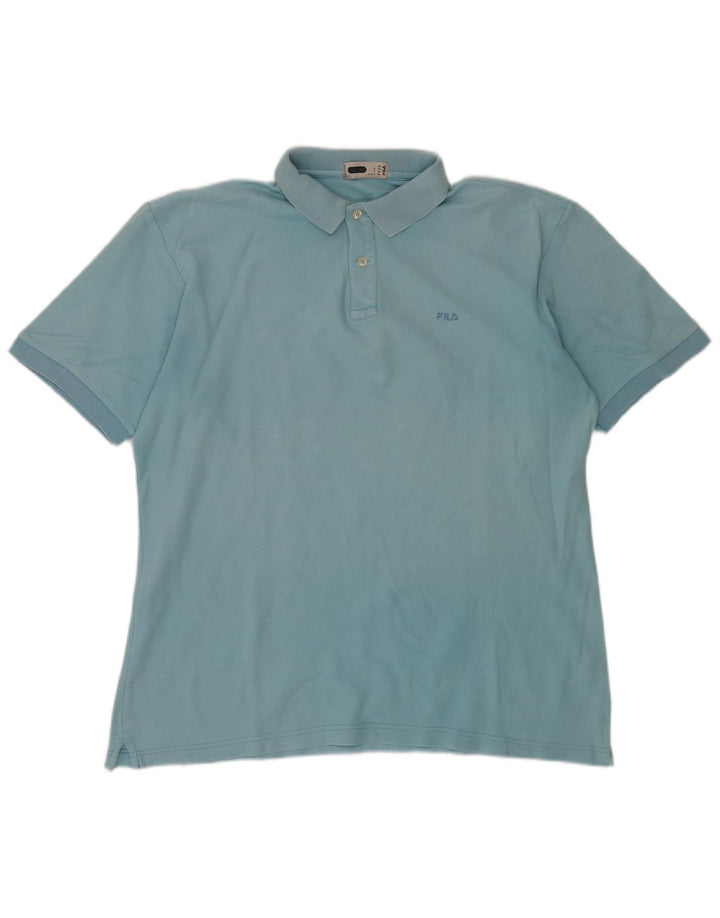 Fila Mens Polo Shirt IT 52 Large Blue
