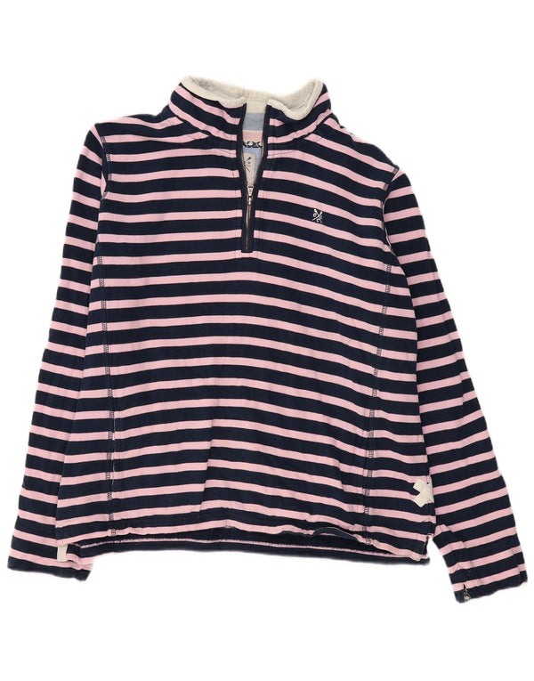 Crew Clothing Womens Sweatshirt Jumper UK 16 Large Navy Blue Striped