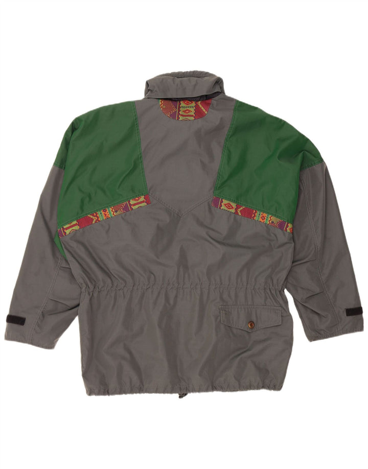 Vintage Mens Loose Fit Utility Jacket UK 38 Medium Grey Polyamide