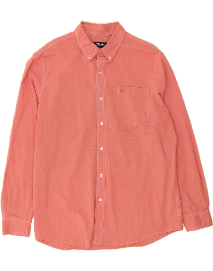 CHAPS Mens Shirt XL Red Gingham Cotton Vintage Chaps and Second-Hand Chaps from Messina Hembry 