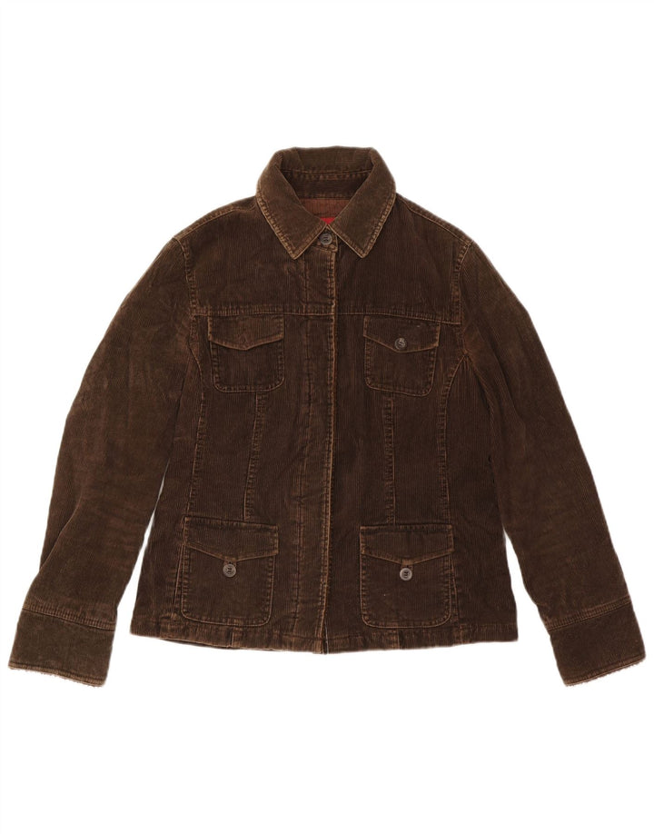 MONSOON Womens Corduroy Jacket UK 10 Small  Brown Cotton