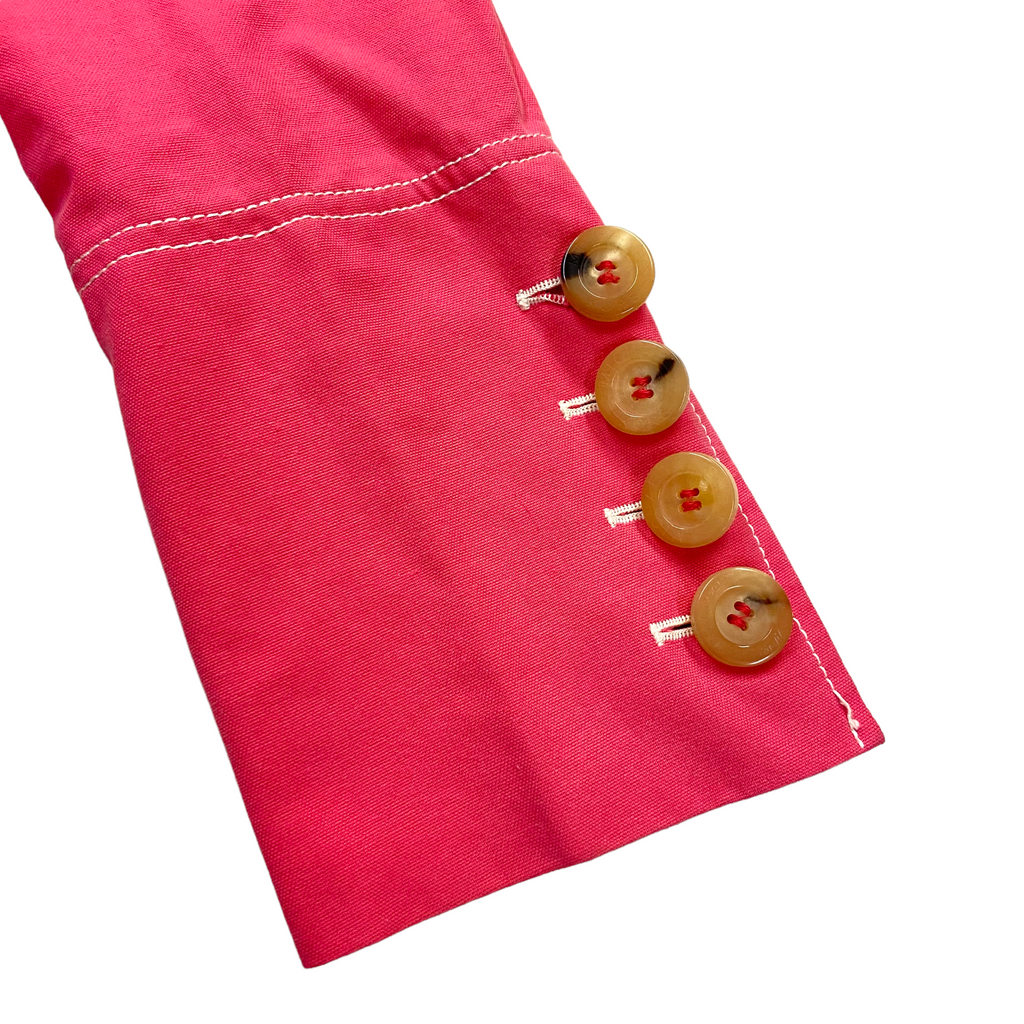 Michael Kors Womens Jacket | Vintage High End Designer Pink Button Up Cotton Vintage Messina Hembry and Second-Hand Messina Hembry from Messina Hembry 