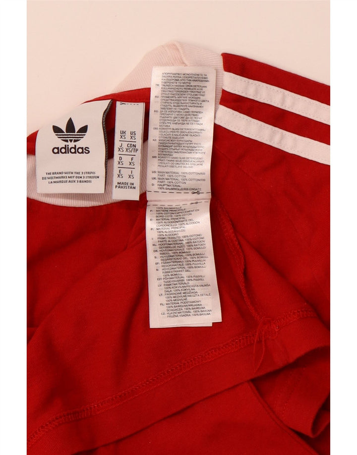 ADIDAS Mens T-Shirt Top XS Red Cotton