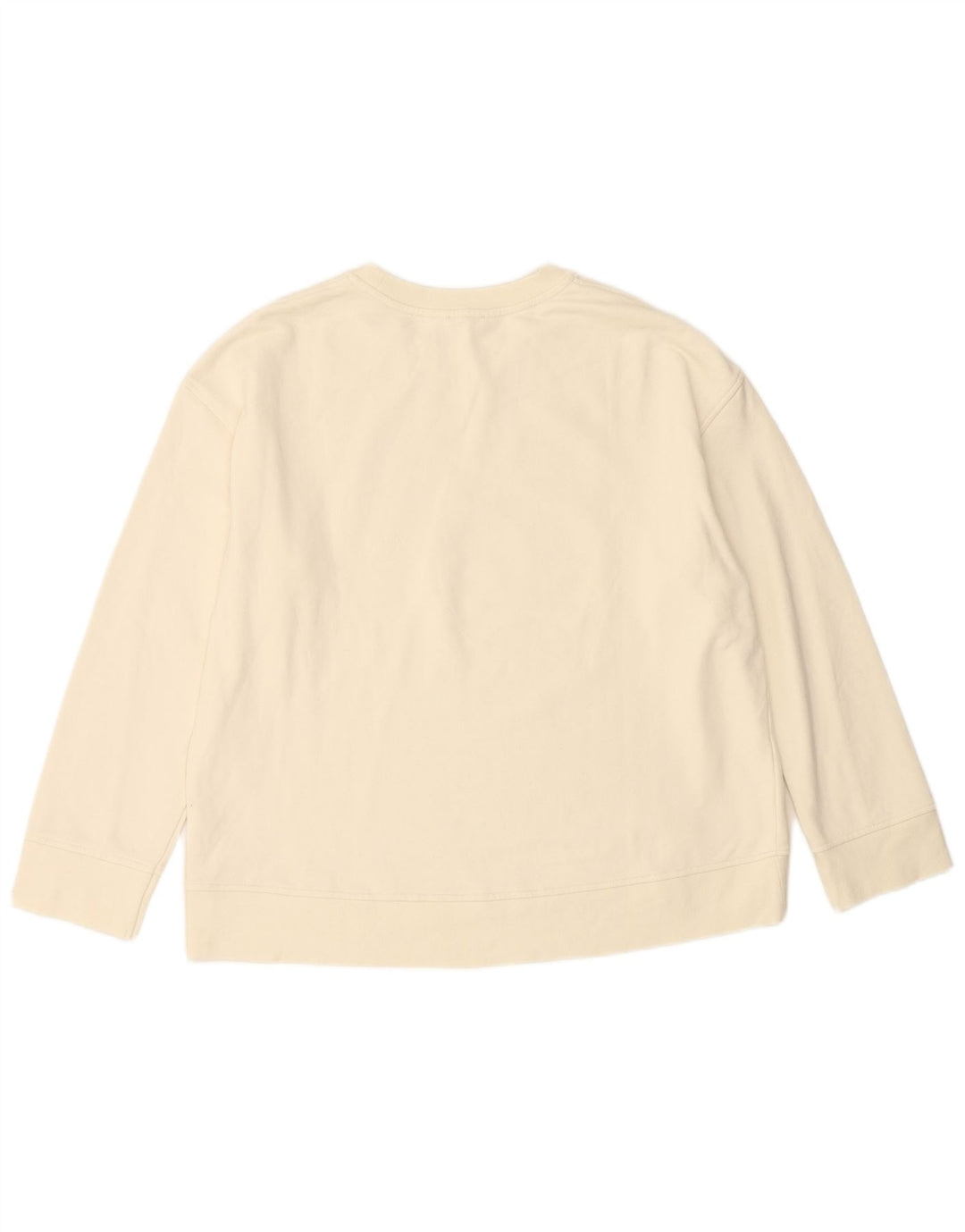 JIGSAW Womens Oversized Graphic Sweatshirt Jumper UK 16 Large Off White