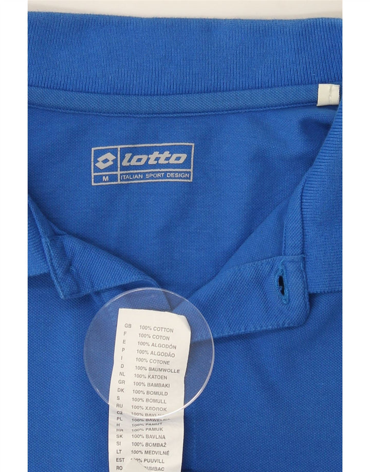 LOTTO Mens Polo Shirt Medium Blue Cotton Vintage Lotto and Second-Hand Lotto from Messina Hembry 
