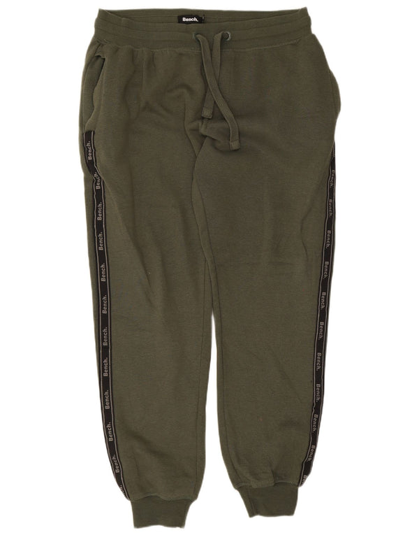 Bench Mens Graphic Tracksuit Trousers Joggers Large Green Colourblock