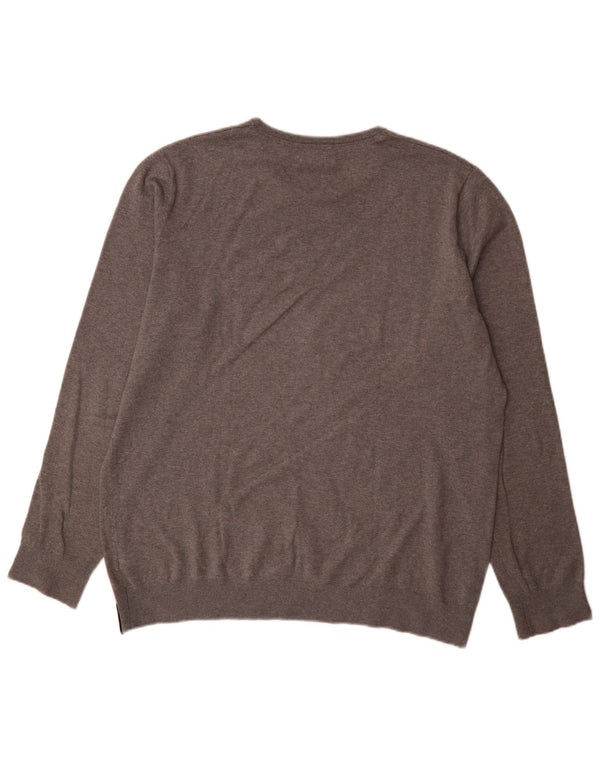 Calvin Klein Jeans Mens Crew Neck Jumper Sweater 2XL Grey Cotton Classic