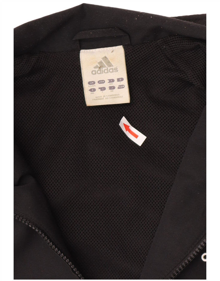 Adidas Mens Tracksuit Top Jacket UK 42/44 Large Black Polyester
