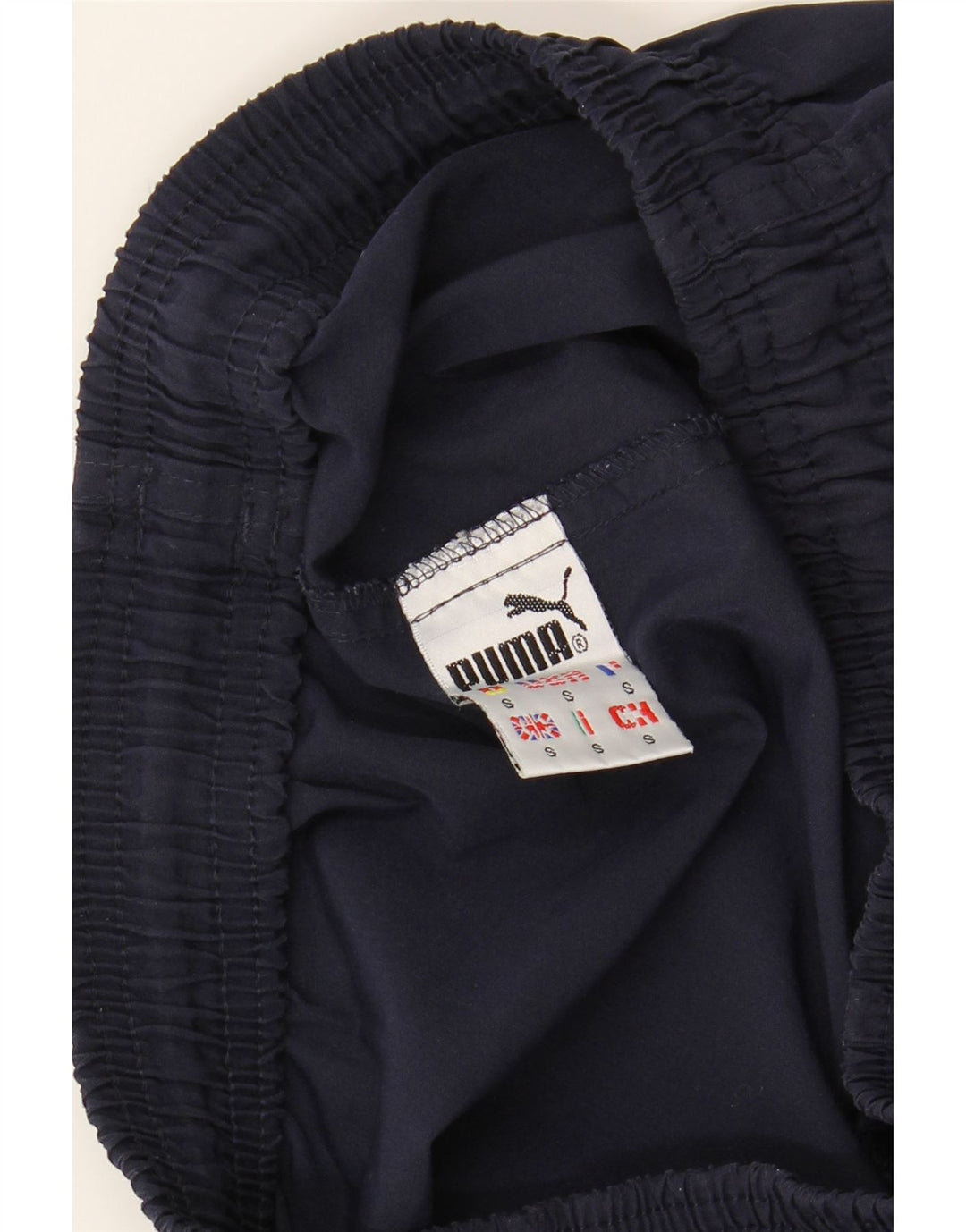 PUMA Mens Tracksuit Trousers Joggers Small  Navy Blue Polyester Vintage Puma and Second-Hand Puma from Messina Hembry 