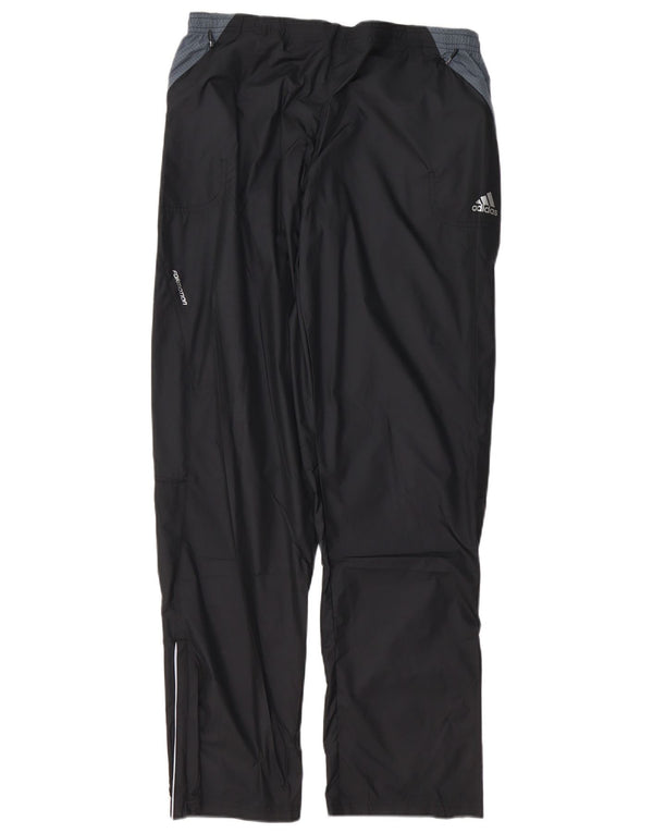 ADIDAS Mens Tracksuit Trousers Large  Black Colourblock Polyester
