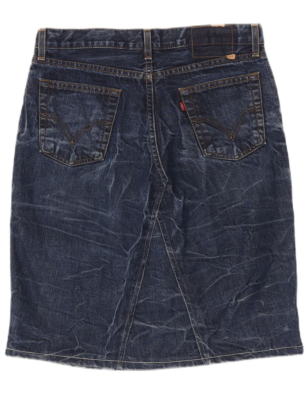 LEVI'S Womens Denim Skirt W31 Medium  Navy Blue Cotton