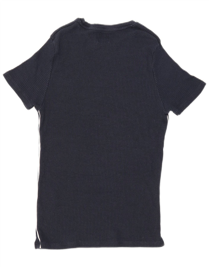 Zara Mens T-Shirt Top Medium Navy Blue