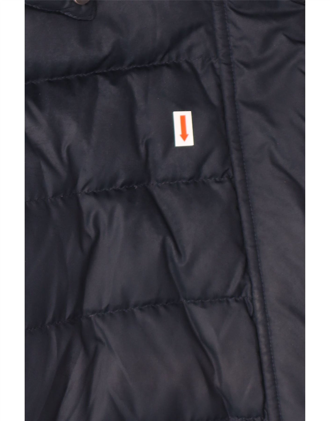 CALVIN KLEIN Womens Hooded Padded Coat UK 10 Small Navy Blue Polyester Vintage Calvin Klein and Second-Hand Calvin Klein from Messina Hembry 