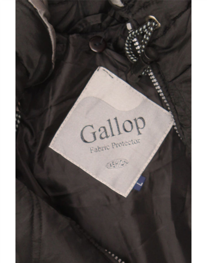 VINTAGE Mens Padded Jacket UK 40 Large Black Colourblock
