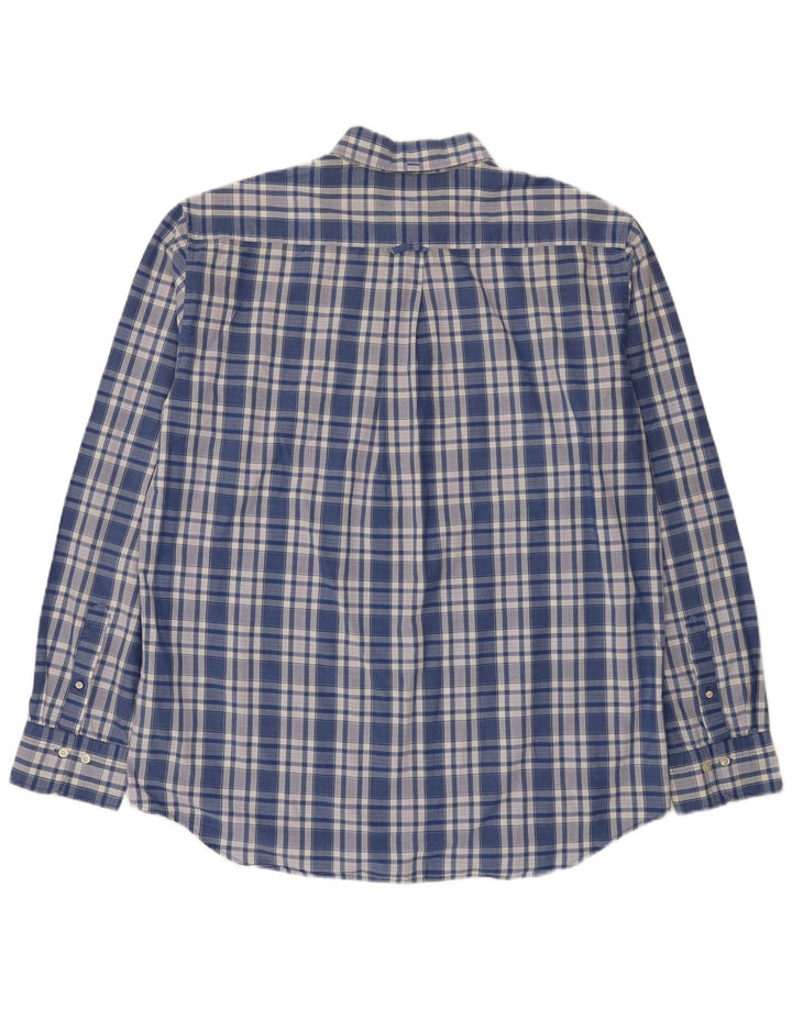 Gant Mens Shirt Size 45/46 18 2XL Blue Check Cotton