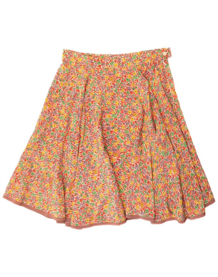 VINTAGE Womens A-Line Skirt W32 Large  Multicoloured Floral