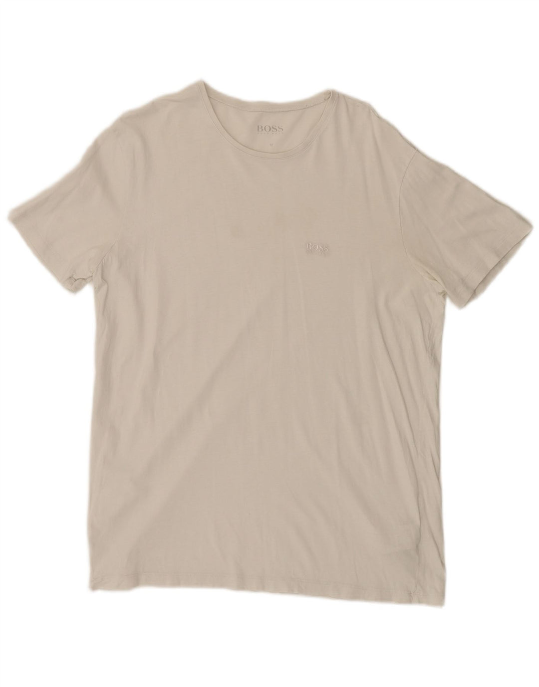 Hugo Boss Mens T-Shirt Top Medium White Cotton