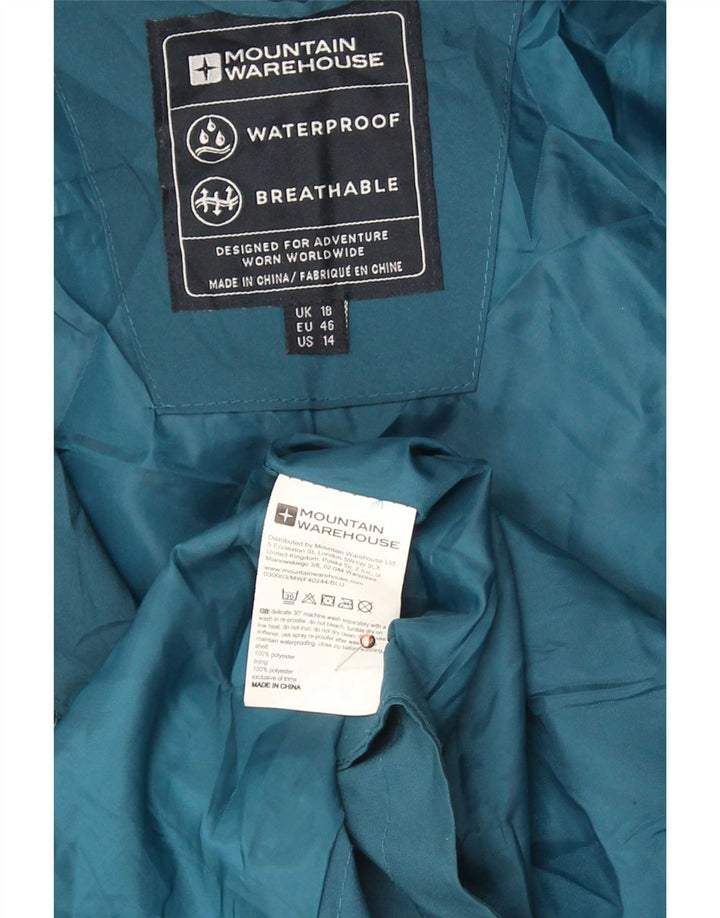 Mountain Warehouse Womens Hooded Oversized Parka Jacket UK 18 XL Blue