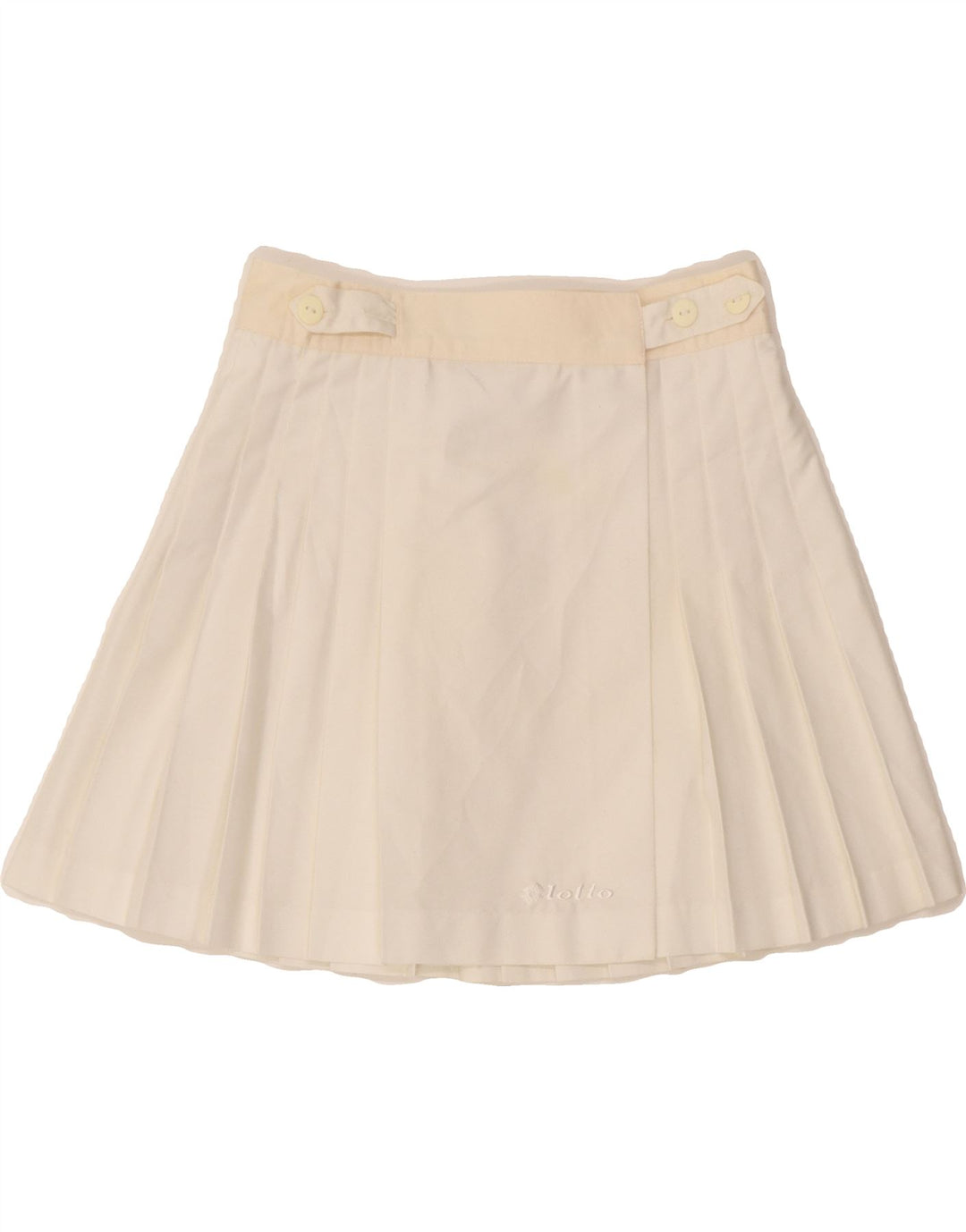 LOTTO Womens Tennis Skirt Small W24  White Polyester Vintage Lotto and Second-Hand Lotto from Messina Hembry 