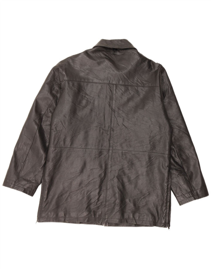 CONBIPEL Mens Leather Jacket IT 44 XS Black Leather